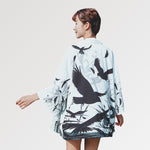 Load image into Gallery viewer, Black and White Kimono Jacket 'Chibiusa Tsukino'