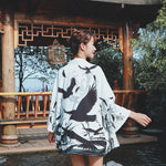 Load image into Gallery viewer, Black and White Kimono Jacket 'Chibiusa Tsukino'