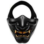 Load image into Gallery viewer, Black Japanese Samurai Mask