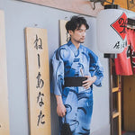 Load image into Gallery viewer, Blue Japanese Kimono for Mens 'Ontake'