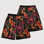 Load image into Gallery viewer, Flower and Koi Carp Pattern Shorts 'Nettai'