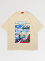 Load image into Gallery viewer, Japanese Shirt Seaside Pattern 'Umigawa'