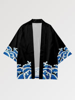 Load image into Gallery viewer, Kimono and Shorts Set 'Blue Wave'