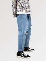 Load image into Gallery viewer, Mens Blue Jeans Holey 'Nobeoka'