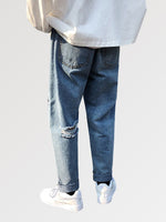 Load image into Gallery viewer, Mens Blue Jeans Holey 'Nobeoka'