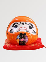 Load image into Gallery viewer, Orange Daruma Moneybox