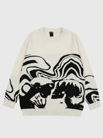 Load image into Gallery viewer, Black and White Japanese Sweater