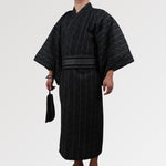 Load image into Gallery viewer, Traditional Black Yukata 'Fuji'