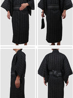 Load image into Gallery viewer, Traditional Black Yukata 'Fuji'