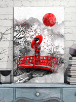 Load image into Gallery viewer, Traditional Japanese Painting 'Geisha and Umbrella'