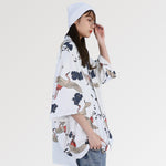 Load image into Gallery viewer, White Kimono Jacket for Women 'Oya Gacha'