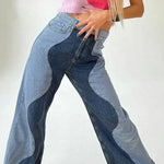 Load image into Gallery viewer, Women's Blue Jeans Wave Pattern 'Sendai'