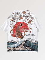 Load image into Gallery viewer, Japanese Traditional Shirt Koi Carp of Kanagawa &#39;Shimasu&#39;
