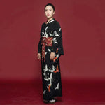 Load image into Gallery viewer, Black Japanese Kimono for Women &#39;Hotaka&#39;
