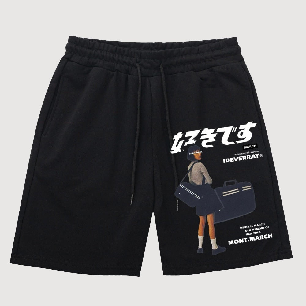 Streetwear Shorts Designs Black Japanese Streetwear Shorts – My