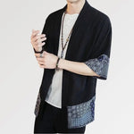 Load image into Gallery viewer, Black Kimono Jacket &#39;Treasure&#39;

