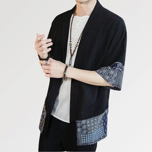 Black Kimono Jacket 'Treasure'
