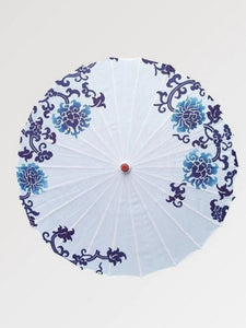 Blue and White Japanese Umbrella 'Hikone'