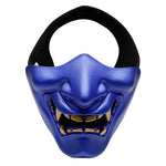 Load image into Gallery viewer, Blue Demon Half Mask
