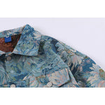 Load image into Gallery viewer, Blue Denim Jacket Floral Print &#39;Koyuki&#39;
