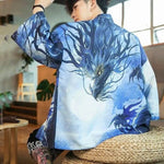 Load image into Gallery viewer, Blue Dragon Kimono Jacket &#39;Toyama&#39;
