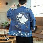 Load image into Gallery viewer, Blue Kimono Cardigan for Men &#39;Kitano&#39;
