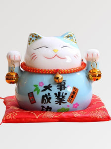 Blue Maneki-Neko Money Box