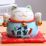 Load image into Gallery viewer, Blue Maneki-Neko Money Box
