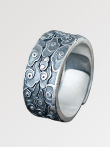 Cloud Design Silver Ring 'Sora'