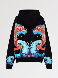 Colorful Japanese Hoodie 'Tatsumaki'