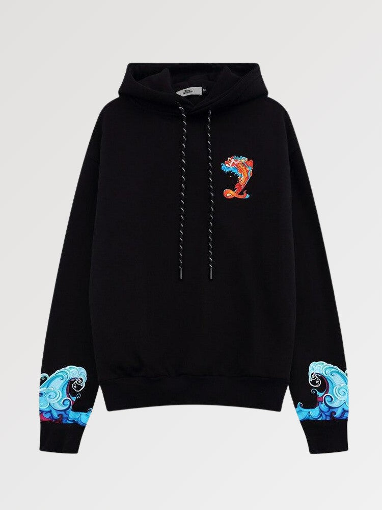 Colorful Japanese Hoodie 'Tatsumaki'