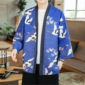 Crane Pattern Kimono Jacket 'Utsunomiya'