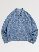 Load image into Gallery viewer, Denim Jacket Paisley Design &#39;Shigeaki&#39;
