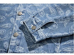 Load image into Gallery viewer, Denim Jacket Paisley Design &#39;Shigeaki&#39;
