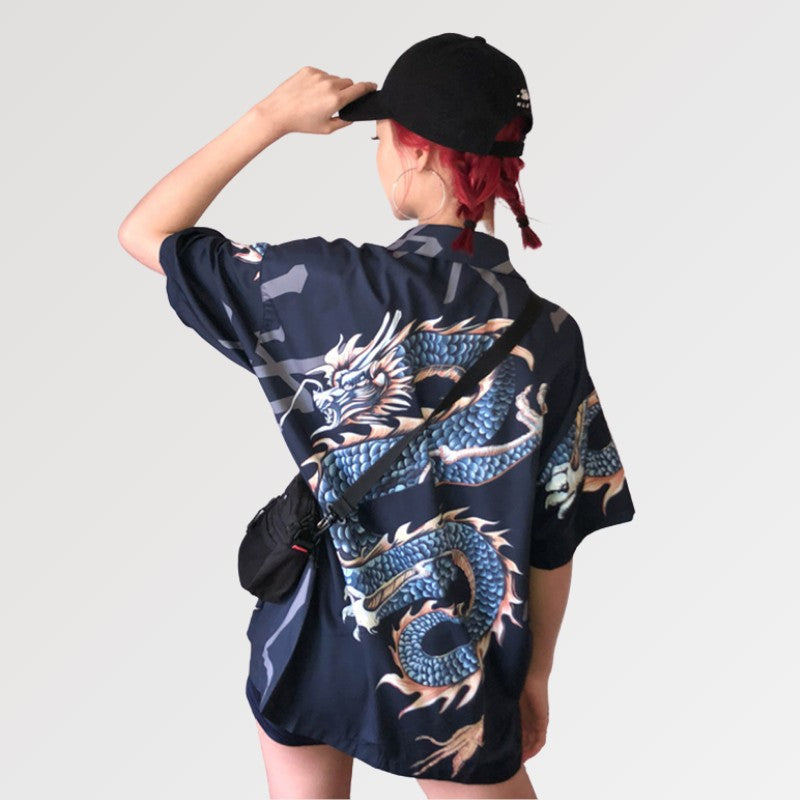 Dragon Pattern Blouse 'Kitaiwo'