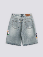 Load image into Gallery viewer, Embroidered Denim Shorts
