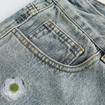 Load image into Gallery viewer, Embroidered Denim Shorts
