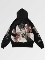 Load image into Gallery viewer, Embroidered Hoodie Japanese Fox &#39;Kitsune&#39;
