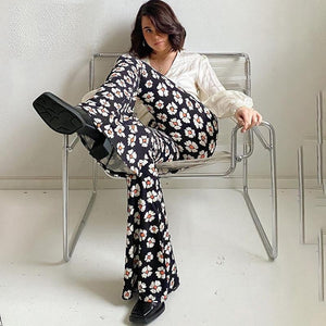 Floral Pants for Woman 'Utsunomiya'