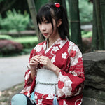 Load image into Gallery viewer, Flowered Japanese Kimono for Women &#39;Showa-Shinzan&#39;
