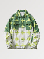 Load image into Gallery viewer, Green Denim Jacket &#39;Matsuri&#39;
