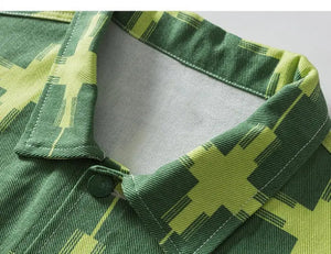 Green Denim Jacket 'Matsuri'