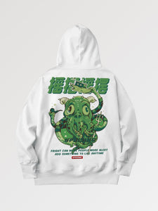 Green Octopus Hoodie Japanese Script 'Furiku'