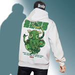 Load image into Gallery viewer, Green Octopus Hoodie Japanese Script &#39;Furiku&#39;
