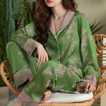 Load image into Gallery viewer, Green Silk Japanese Pajamas
