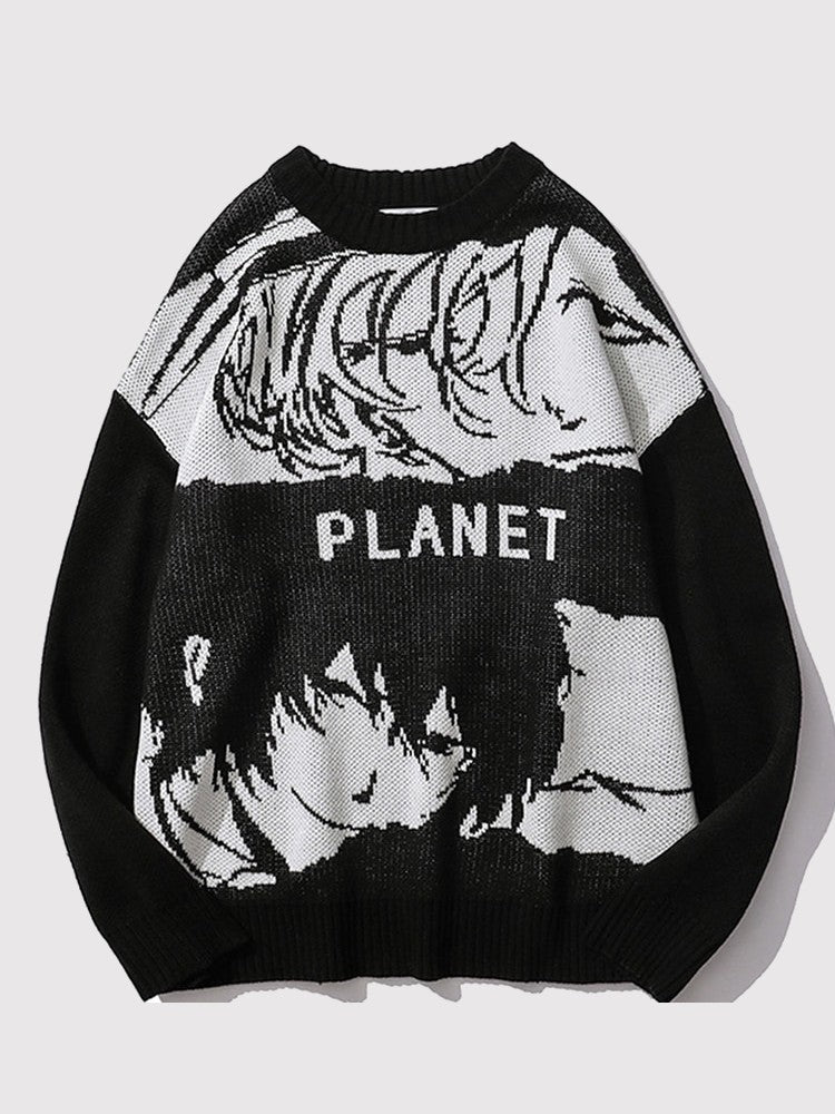 Japanese Anime Inspiration Sweater 'Planet'