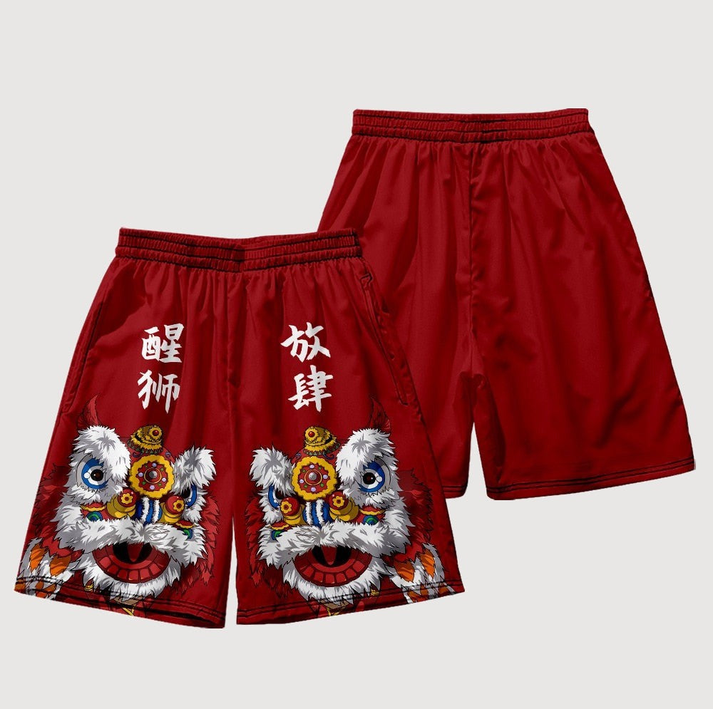 Japanese Carnival Lion Shorts 'Raion'