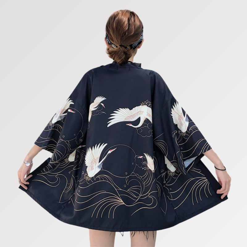 Japanese Cranes Kimono Jacket 'Banpresto'