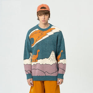 Japanese Dinosaur Sweater 'Kyoryu'