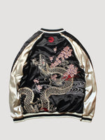 Load image into Gallery viewer, Japanese Dragon and Flower Bomber &#39;Shinjuku&#39;
